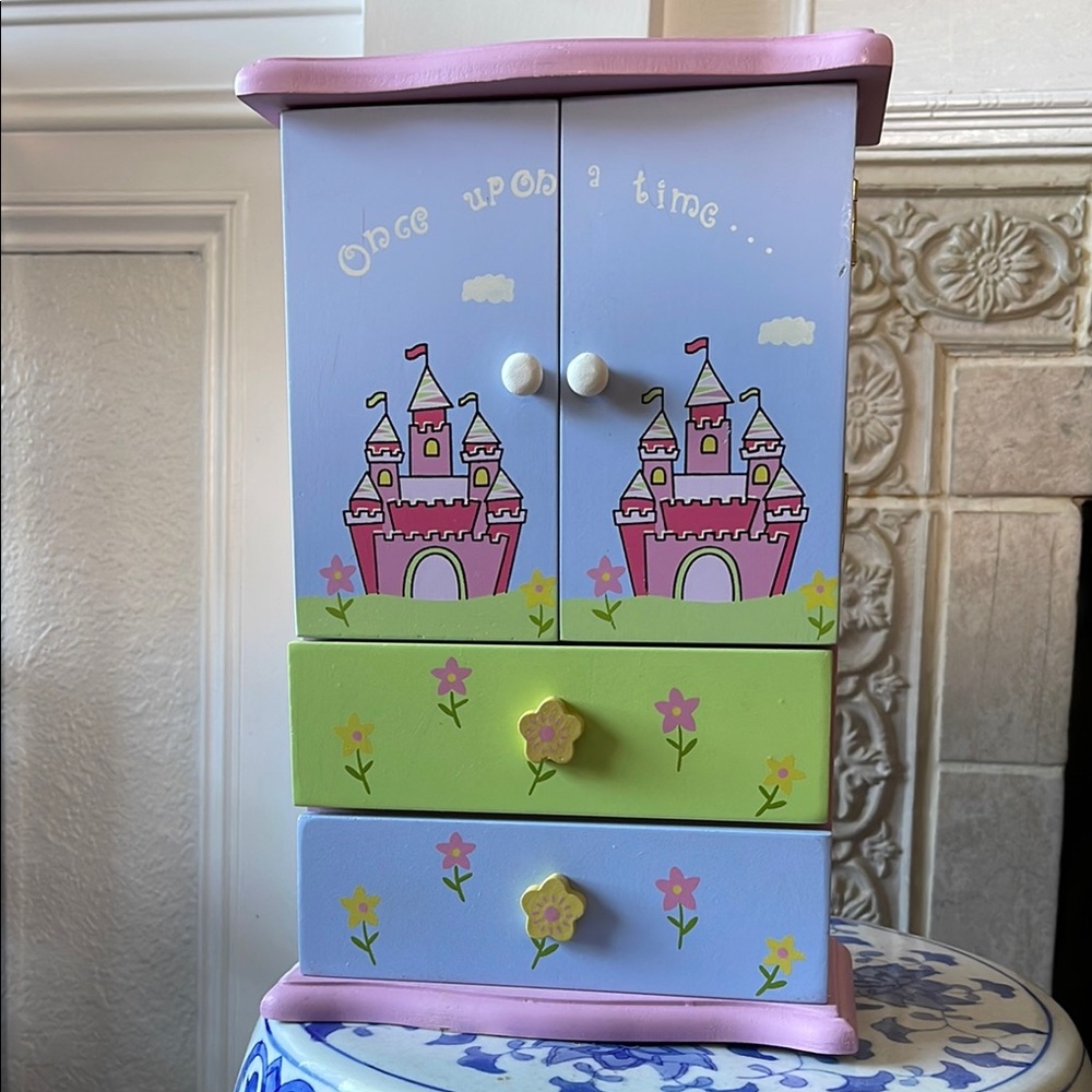 Jewelry Box Filled with Playing Dress-up Jewelry Accessories